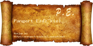 Pangert Ezékiel névjegykártya